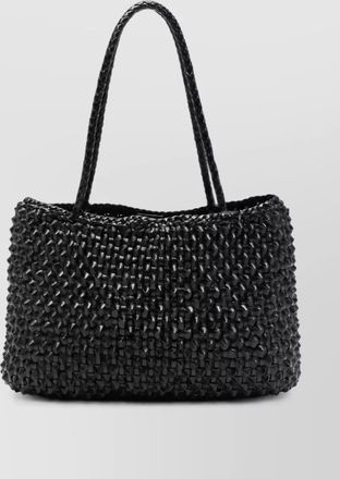 Dragon Diffusion santa croce leather woven tote bag