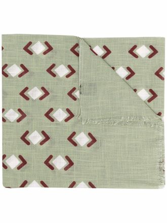 Barba Sjaal met print - Groen