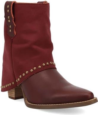 Dingo Off the Cuff Leather Boot in Burgundy at Nordstrom, Size 7.5