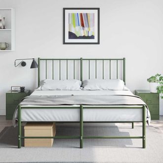vidaXL Mesitas De Noche 2 Unidades Acero Verde 34,5x39x44 Cm Vidaxl