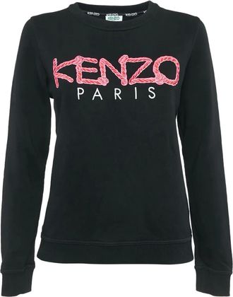 Kenzo Felpa con logo ricamato - Nero
