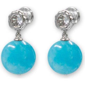 Classicharms Gia Amazonite Bead Drop Earrings in Blue at Nordstrom