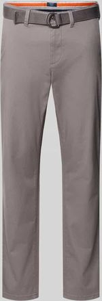 Mc Neal Slim Fit Chino mit Gürtel in Flanell Melange, Größe 102
