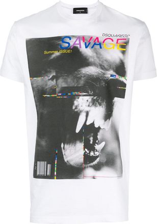 Dsquared2 T-shirt con stampa grafica - Bianco