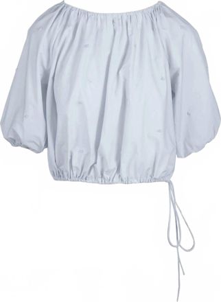 Merlette Womens Lotus Embroidered Top In Skye