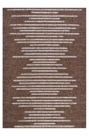 Jonathan Y Designs Zolak Berber Stripe Geometric Indoor/Outdoor Area Rug in Brown/beige at Nordstrom, Size 2Ft 0In X 8Ft 0In