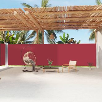 Berkfield Home Retractable Side Awning Red 200x1200 cm