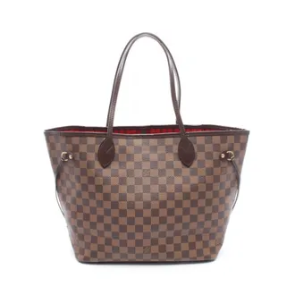 Louis Vuitton Brown Coated Canvas Leather Handbag Tote Bag (Pre-Owned)
