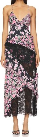 For Love & Lemons Rosalyn Maxi Dress In Black