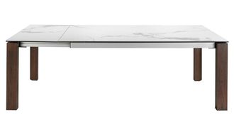 Angel Cerd&aacute; Ausziehbarer Keramik Esstisch Calcatta 180/235 x 90 cm mit Nussbaum-Basis