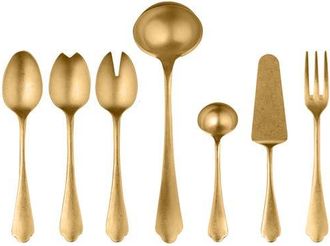 Mepra Dolce Vita Serving Set - 7 Pieces in Pewter Gold at Nordstrom