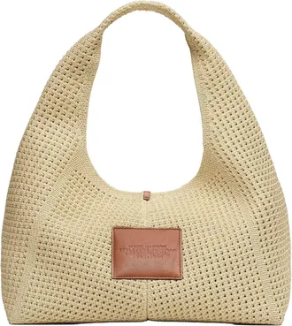 Marc Jacobs Womens Shoulder Sack Bag Champagne Polyester