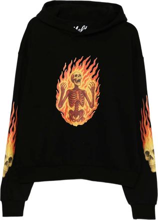 Melt Hoodie met print - Zwart