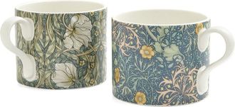 Spode Morris & Co. Set Of 2 Seaweed And Pimpernel Mugs