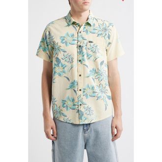 Rip Curl Sessions Short Sleeve Button-Up Shirt in Sunlight at Nordstrom, Size Xx-Large