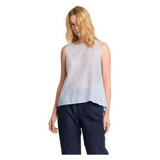 Kocca Sleeveless Tops, female, Blue, Size: XL Chic vest style flared top