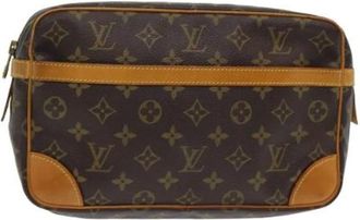 Louis Vuitton Pre-owned Clutches, female, Brown, Size: ONE SIZE Pre-owned Compiegne 28 Clutch Bag