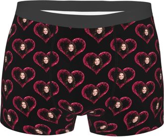 Generic Mens Boxers with Face on Personalised, Personalised Boxers for Men Photo Custom Funny Boxer Briefs with Picture for Valentines Day Christmas Day (UK, 
