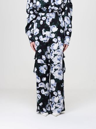Stella McCartney Pantalone cargo Stella McCartney in raso con stampa floreale