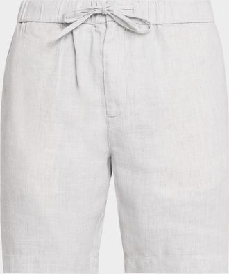 Frescobol Carioca Men & apos;s Felipe Linen and Cotton Drawstring Shorts