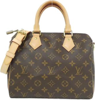 Louis Vuitton Marron Coated Canvas Boston Bag (Pre-Owned)