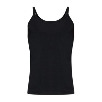 Versace Sleeveless Tops, male, Black, Size: 2XL Embroidered Cotton-Jersey Tank Top