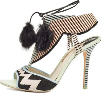 Sophia Webster Sandali con pompon 115mm - Verde