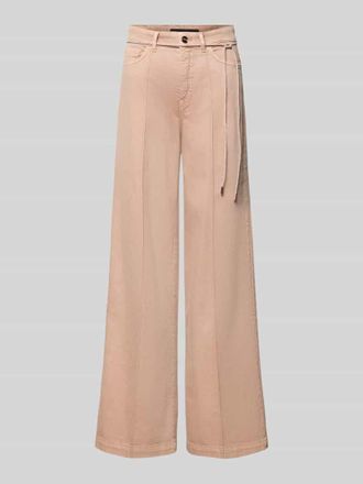 Marc Cain Wide Leg Jeans mit 5-Pocket-Design in Beige, Gr&ouml;&szlig;e 34