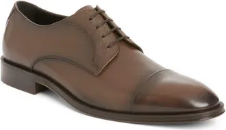 BOSS Derrek Cap Toe Derby in Dark Brown at Nordstrom, Size 8.5Us