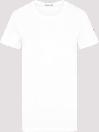 Moncler White Crewneck Logo T-Shirt
