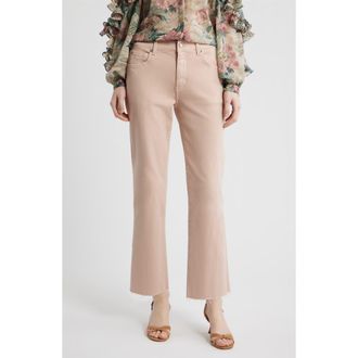 Kobi Halperin Mika High Waist Raw Hem Pants in Ash Rose at Nordstrom, Size 29