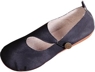 Generic Womens Flat Shoes Casual Slip On Pumps Shoes Solid Color Round Toe Foldable Lightweight Comfortable Wide Width Walking Shoe Office Holiday Black