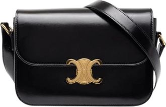 Celine Pre-owned Triomphe Bag - Dames - Vintage Schoudertas - Zwart - ONE Size - Leer - Vintage