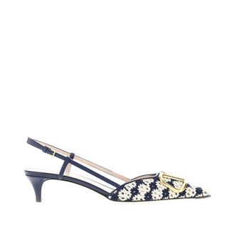 Valentino Garavani Crochet fabric slingback pumps Woman 36