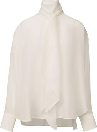 Fabiana Filippi Blusa a collo alto - Bianco