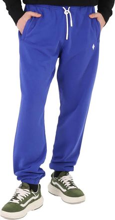 Marcelo Burlon Mens Cross Logo-Print Cotton Track Pants