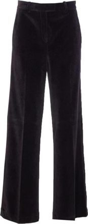Circolo 1901 Zwarte Zijde & Nylon Broek - Dames - Wijde Broeken - Zwart - S - Nylon - Broeken