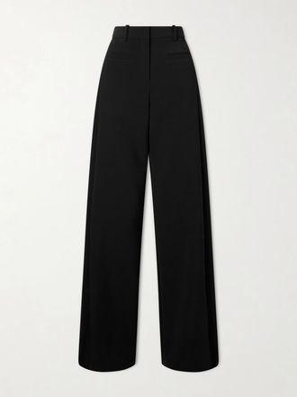 Courr&egrave;ges Pantaloni A Gamba Larga In Cr&ecirc;pe Heritage - Nero