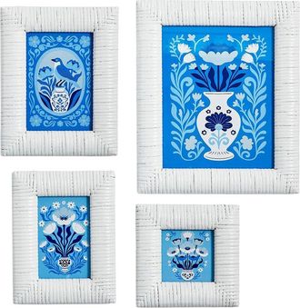 Two's Company Set Of 4 Chinoiserie Framed Wall Art Pieces