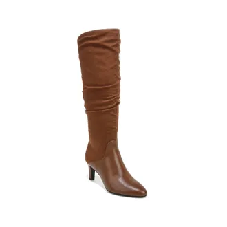 Life Stride Womens Lifestride Glory Boots Chestnut Side Zip Almond Toe Knee High HTAT278