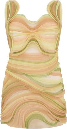 Alberta Ferretti Kleedjes, Dames, Veelkleurig, S, Korte jurk met borduursel