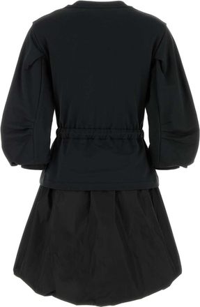 Moncler Womens Black Cotton Sweatshirt Dress - Size Small
