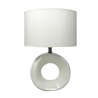 TJ Hughes Phoebe Ceramic Table Lamp - Cream - TJ Hughes