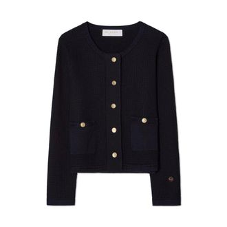 Busnel Dames, Truien, Blauw, Maat: XS Katoen