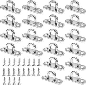 OEM 20 Anillas De Acero Inoxidable M5 Para Colgar Objetos Y Toldos (con Tornillos)