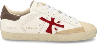 Premiata White Logo Steven Sneakers