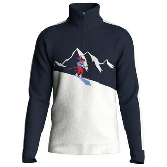 We Norwegians Afterski Sweater Merinopullover f&uuml;r Herren | blau/wei&szlig;