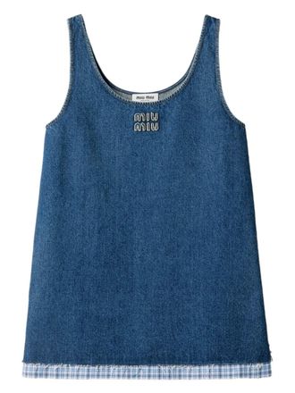 Miu Miu Denim mini-jurk - Blauw