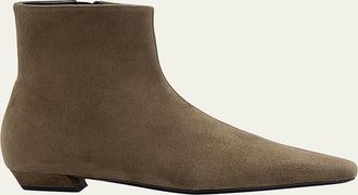 Proenza Schouler Trap Suede Zip Booties
