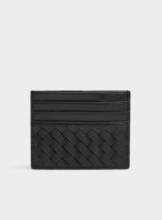 Le 31 Mens Braided faux leather card holder